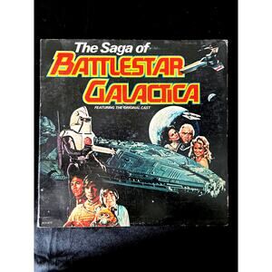 VINTAGE 1979 The Saga of Battlestar Galactica 12" vinyl album - Lorne Greene